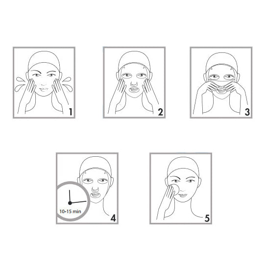 Directions for applying Lamina Lift™ Hydrating Seaweed Mask