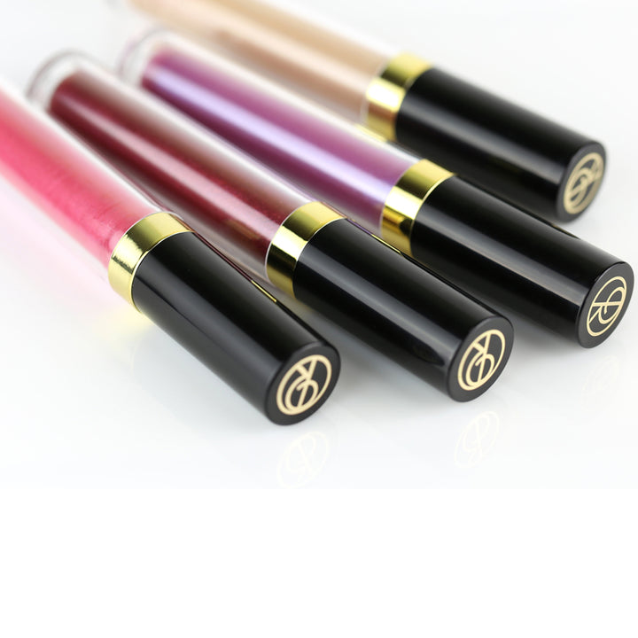 All four Perfect Skin Conditioning Lip Gloss colors lined up in a row