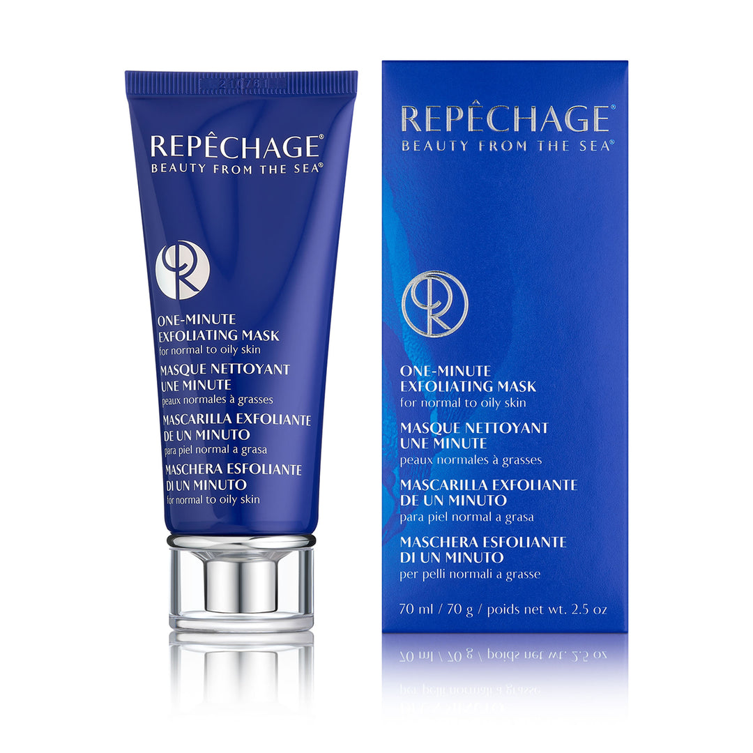 One Minute Exfoliating Mask tube and packaging