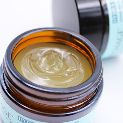 Hydra Dew Pure Elixir Balm close up picture of product in container