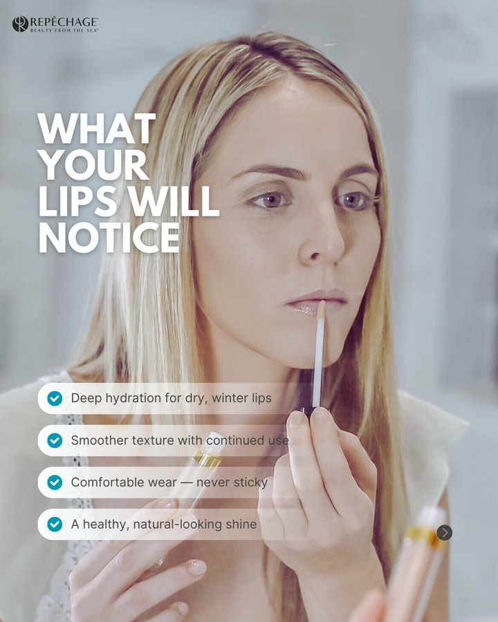 Buy 4 Perfect Skin Conditioning Lip Glosses with Gold Signature Cosmetic Bag