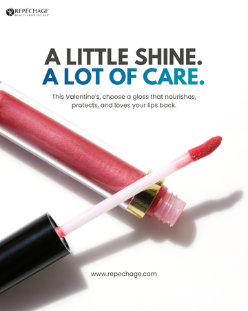 Buy 4 Perfect Skin Conditioning Lip Glosses with Gold Signature Cosmetic Bag Repechage